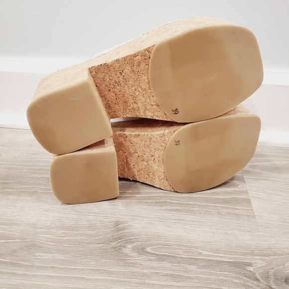 NEW Jeffrey Campbell Itzelia White Heel Platform Slide Sandal - Picture 5 of 5